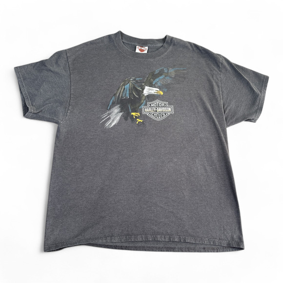 Harley Davidson Shirt Adult LARGE Gray Rossiters Sarasota Florida Motorcycles - Picture 1 of 8